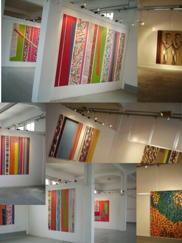 Peinture intitulée "5 Photos d une rétr…" par Isabelle Boulin, Œuvre d'art originale, Acrylique