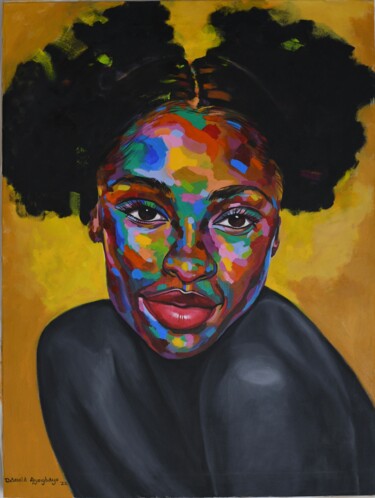 Pintura intitulada "Eniyan(human)6" por Damola Ayegbayo, Obras de arte originais, Acrílico
