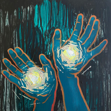 Painting titled "Автопортрет. Часть 3" by Alisa Asatrian, Original Artwork, Acrylic