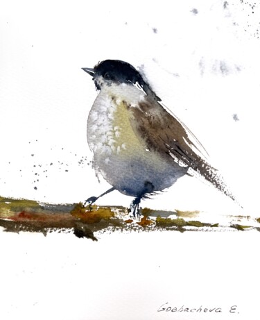 绘画 标题为“Little bird #4” 由Eugenia Gorbacheva, 原创艺术品, 水彩