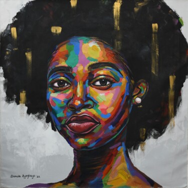 Peinture intitulée "State of mind 3" par Damola Ayegbayo, Œuvre d'art originale, Acrylique