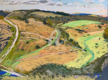 绘画 标题为“Mill Pond Bottom in…” 由Georgina Rey, 原创艺术品, 粉彩