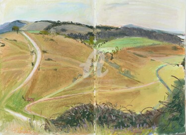 绘画 标题为“Mill Pond Bottom” 由Georgina Rey, 原创艺术品, 粉彩