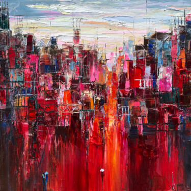 绘画 标题为“City” 由Ngoc Quan Le, 原创艺术品, 油
