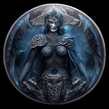 제목이 "Celtic Raven Pixie…"인 디지털 아트 Bruno Dujardin로, 원작, AI 생성 이미지