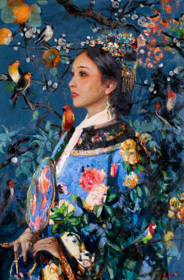 Empress Zhang 绘画 标题为“Empress Zhang” 由Khanlar Asadullayev, 原创艺术品, 油