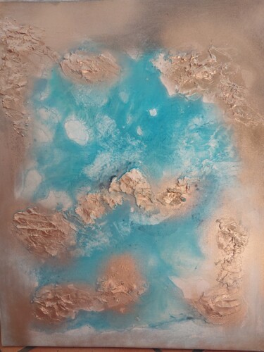 Painting titled "Tourbillon du ciel" by Nathalie Barbes, Original Artwork, Acrylic