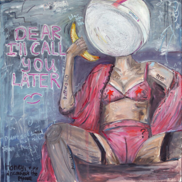 「Dear, I'll call you…」というタイトルの絵画 Anna Polaniによって, オリジナルのアートワーク, オイル