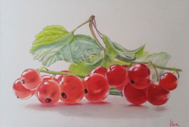 A sprig of red currant - a memory of summer Painting titled "A sprig of red curr…" by Liubov Samoilova, Original Artwork, Pastel
