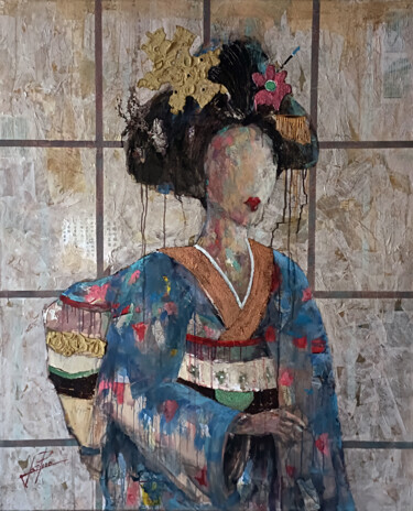 绘画 标题为“SERIE GEISHA 00083” 由Josep Pozo, 原创艺术品, 丙烯