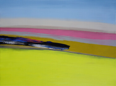 Peinture intitulée "Peloton cycliste" par Laurent Gilbert, Œuvre d'art originale, Acrylique Monté sur Châssis en bois