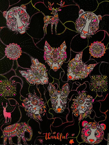 绘画 标题为“Tigerpalm” 由Lili Mayerhöfer - Kárándi, 原创艺术品, 丙烯