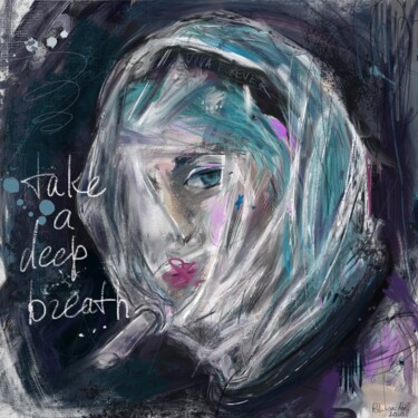 Digitale Kunst getiteld "Take a deep breath" door Anna Polani, Origineel Kunstwerk, Digitaal Schilderwerk