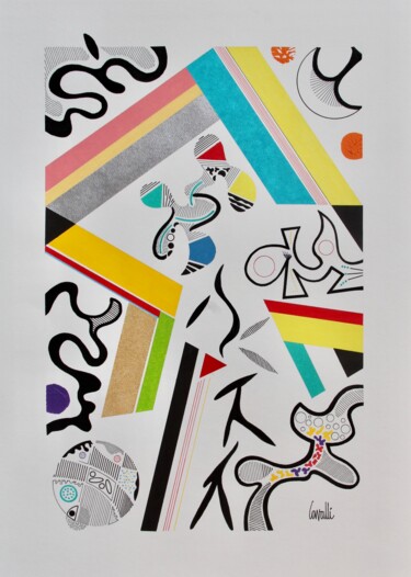 Peinture intitulée "23 091 Géométrix" par Pascal Cavalli, Œuvre d'art originale, Acrylique