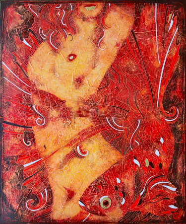 绘画 标题为“FIERY YAMAYA'S DANCE” 由Vasili Zianko, 原创艺术品, 丙烯