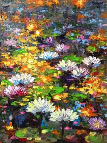 绘画 标题为“Water lily, Flower…” 由Anh  Tuan Le, 原创艺术品, 丙烯