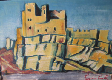 castello di roseto capo spulico Painting titled "castello di roseto…" by Carla Favoino, Original Artwork, Acrylic