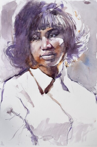 Ζωγραφική με τίτλο "Aretha" από Goran Žigolić (watercolors), Αυθεντικά έργα τέχνης, Ακουαρέλα