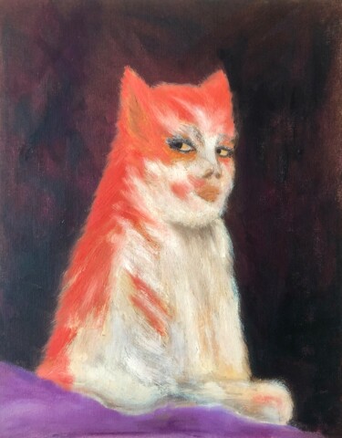 Schilderij getiteld "Madam" door Marina Gorbachova, Origineel Kunstwerk, Olie