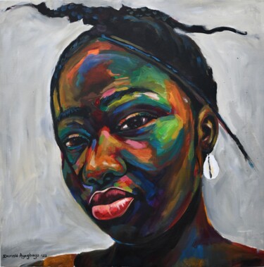 Peinture intitulée "Muddled 2" par Damola Ayegbayo, Œuvre d'art originale, Acrylique