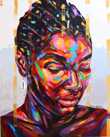 Peinture intitulée "State of mind 7" par Damola Ayegbayo, Œuvre d'art originale, Acrylique