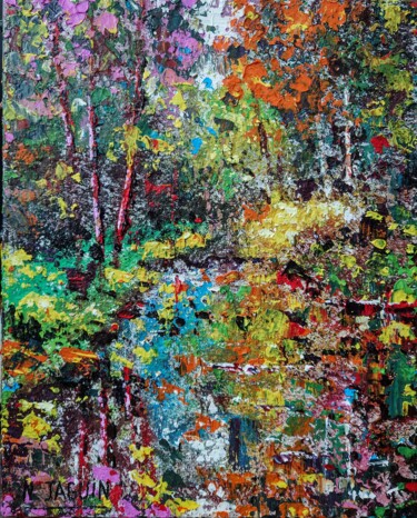 "Yaelle" başlıklı Tablo Nathalie Jaguin tarafından, Orijinal sanat, Akrilik Ahşap panel üzerine monte edilmiş