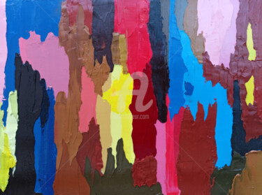 Painting titled "Vibration of color…" by P. Lee, Original Artwork, Oil Mounted on artwork_cat.
