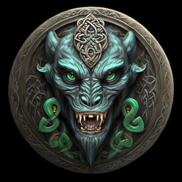 数字艺术 标题为“Celtic Monster T 03” 由Bruno Dujardin, 原创艺术品, AI生成的图像