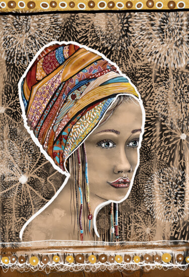数字艺术 标题为“couleurs d'Afrique” 由Carole Legeron, 原创艺术品, 数字油画