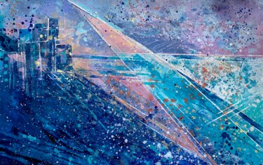 Painting titled "After sunset" by Natasha Zhukova, Original Artwork, Acrylic
