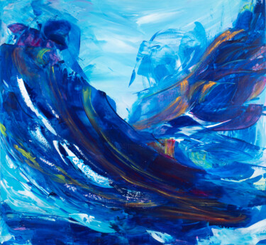 Ciels 6 Peinture intitulée "Ciels 6" par Joelle Kem Lika, Œuvre d'art originale, Acrylique Monté sur Châssis en bois