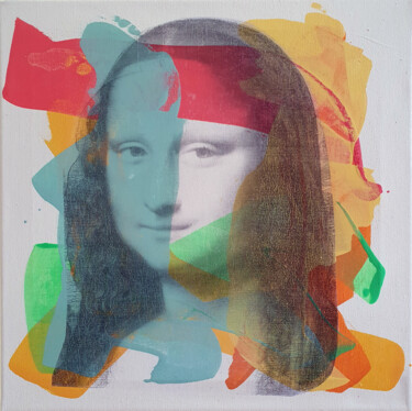 Malarstwo zatytułowany „PyB Joconde, 2023…” autorstwa Pyb, Oryginalna praca, Akryl Zamontowany na Drewniana rama noszy