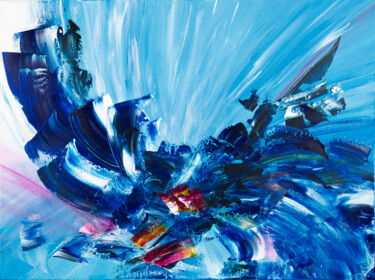 Ciels 7 Peinture intitulée "Ciels 7" par Joelle Kem Lika, Œuvre d'art originale, Acrylique Monté sur Châssis en bois