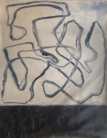 Painting titled "2nD Point Black and…" by Marina Gorbachova, Original Artwork, Oil