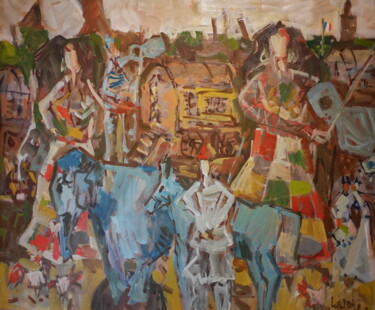 Painting titled "kervignac les forai…" by Gildas Cadic, Original Artwork, Oil