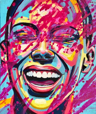 Peinture intitulée "Colorful portrait p…" par Julia Brinkfrau, Œuvre d'art originale, Acrylique