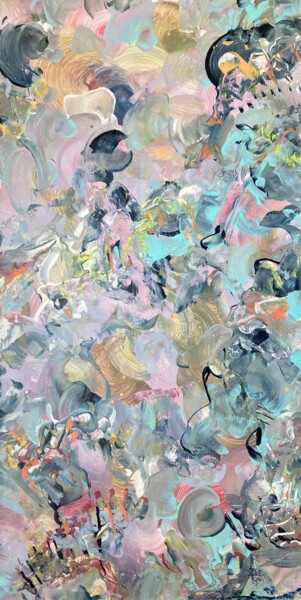 Painting titled "BEYOND" by Delphine Bernard, Original Artwork, Acrylic