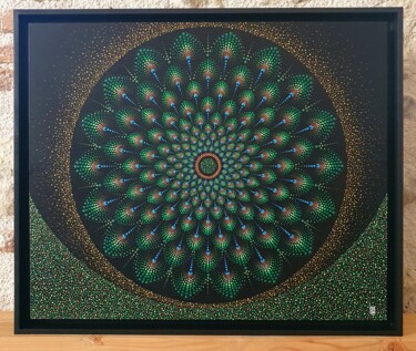 Schilderij getiteld "Ea" door Marion Gaubert, Origineel Kunstwerk, Acryl Gemonteerd op Karton