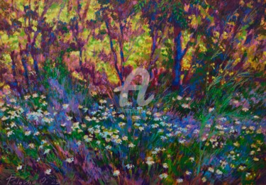 Clairière forestière 「Clairière forestière」というタイトルの絵画 Olena Polovnaによって, オリジナルのアートワーク, パステル