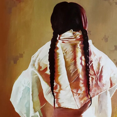 Pittura intitolato "Braids" da Kimberly Burnett, Opera d'arte originale, Olio