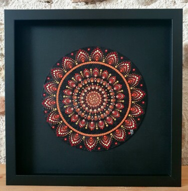 Painting titled "Incen" by Marion Gaubert, Original Artwork, Acrylic Mounted on Wood Stretcher frame
