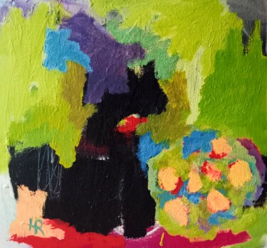 Painting titled "Minou Minou" by Hervé Rayot, Original Artwork, Acrylic
