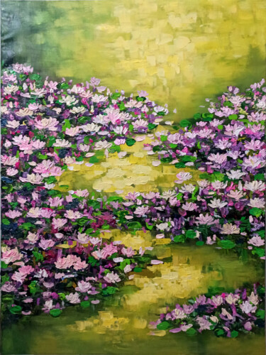 绘画 标题为“Water lily, Flower…” 由Anh  Tuan Le, 原创艺术品, 丙烯