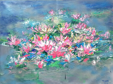 Water lily, Flower of purity 36 绘画 标题为“Water lily, Flower…” 由Anh Tuan Le, 原创艺术品, 丙烯