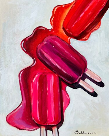 Malerei mit dem Titel "Still Life with Mel…" von Victoria Sukhasyan, Original-Kunstwerk, Acryl
