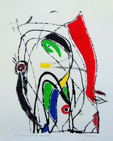 Pintura titulada "In the mind of Joan…" por Oscar Bastien, Obra de arte original, Acrílico