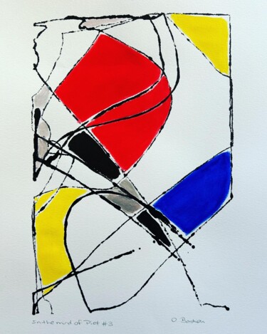 Painting titled "In the mind of Piet…" by Oscar Bastien, Original Artwork, Acrylic