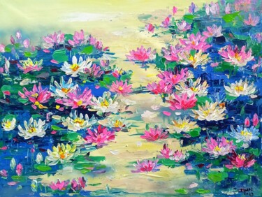 Water lily, Flower of purity 39 绘画 标题为“Water lily, Flower…” 由Anh Tuan Le, 原创艺术品, 丙烯