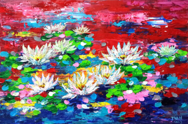 Water lily, Flower of purity 44 绘画 标题为“Water lily, Flower…” 由Anh Tuan Le, 原创艺术品, 丙烯