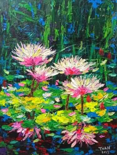 Water lily, Flower of purity 45 绘画 标题为“Water lily, Flower…” 由Anh Tuan Le, 原创艺术品, 丙烯